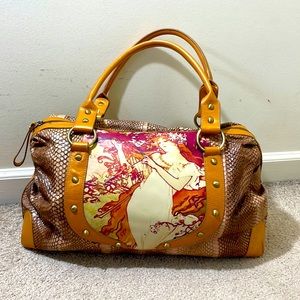 SALE🔥🔥 Vintage OG Sharif Couture Orange Leather Purse Suede Lining ExcellentCond
